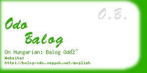odo balog business card